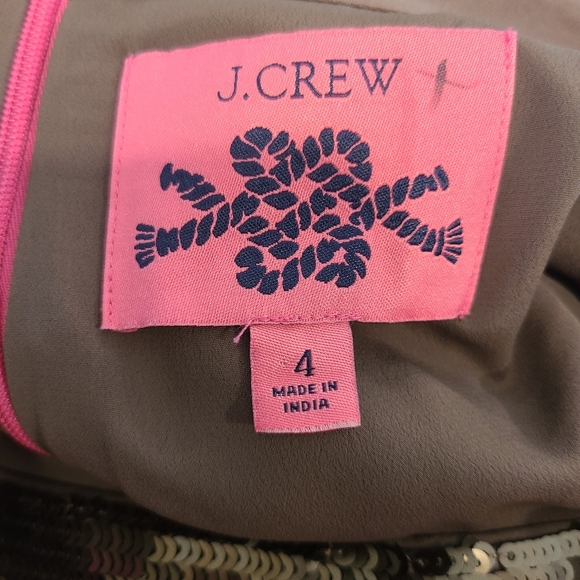 J Crew Pencil Skirt Sequin Stripe Brown & Pink Skirt - Picture 8 of 8